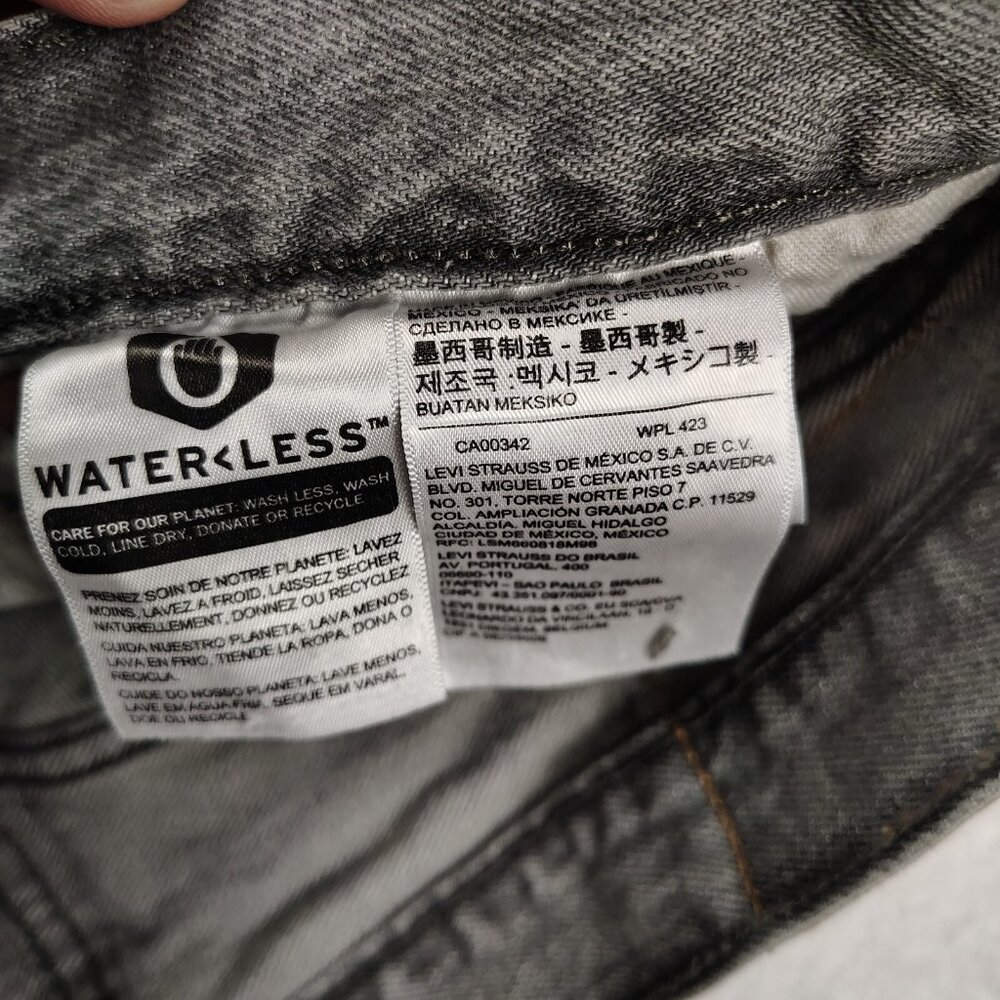 Levi 501 Jeans Men 34 x 34  Charcoal Gray Button Fly Red Tab - Picture 5 of 11